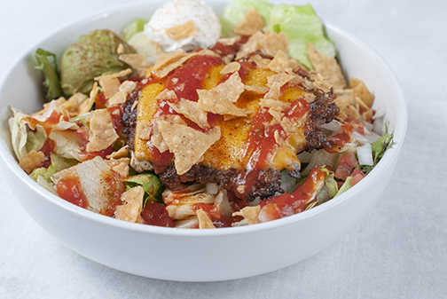 Taco burger bowl at Big Al's Burgers and Dogs fort collins, co